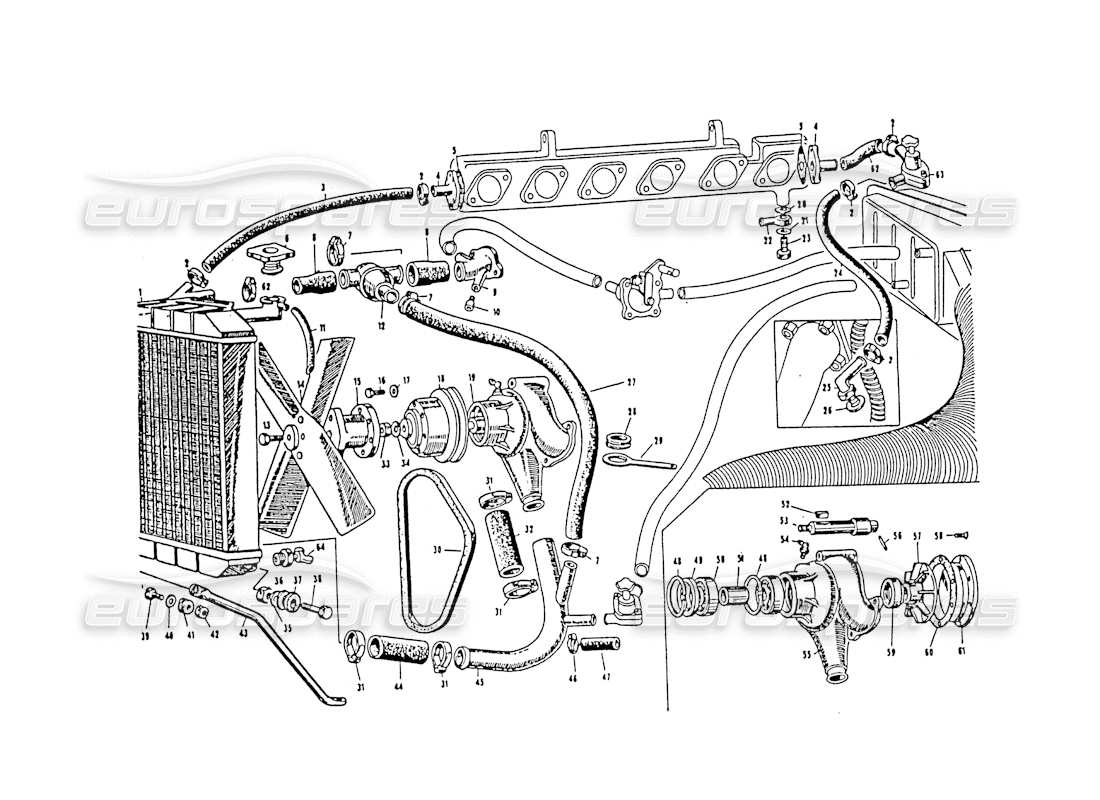 part diagram containing part number in/48722