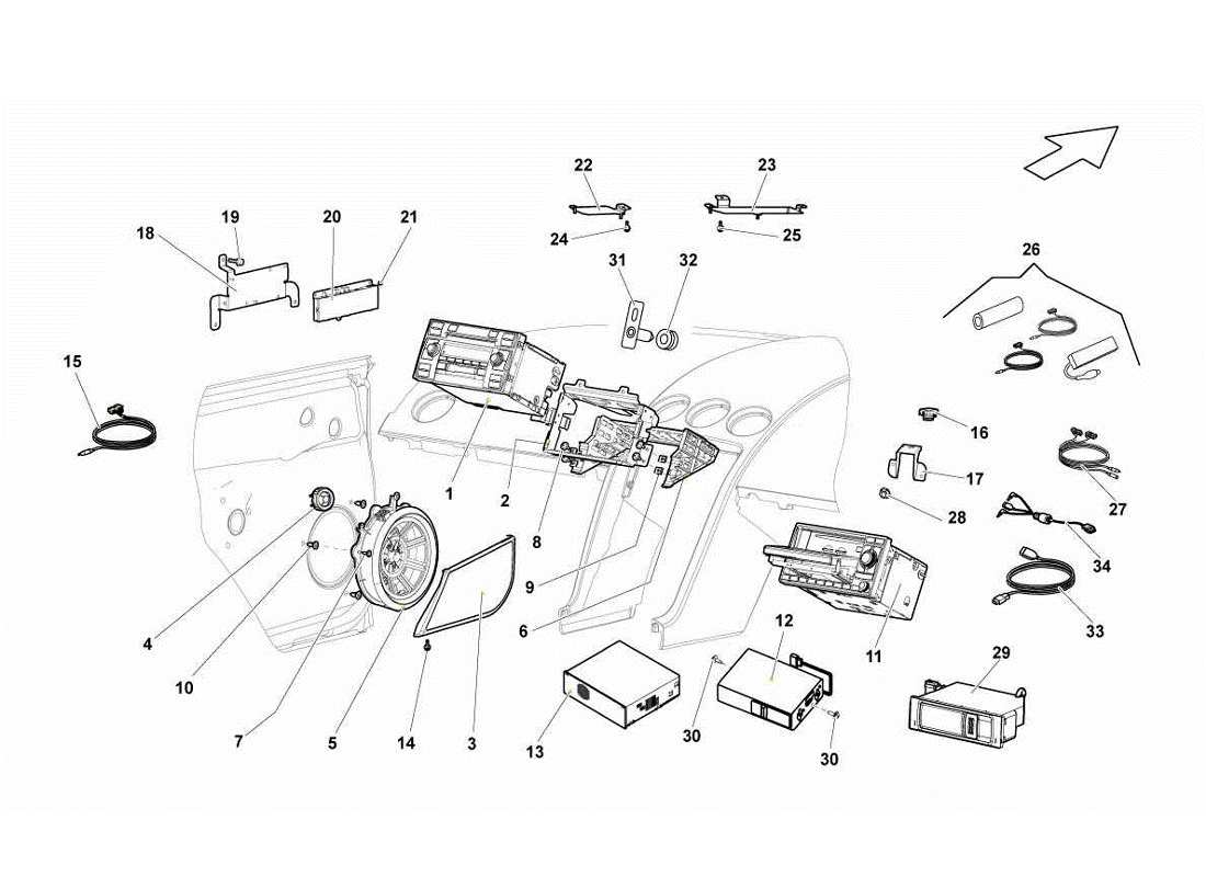 a part diagram from the lamborghini gallardo lp570-4s perform parts catalogue