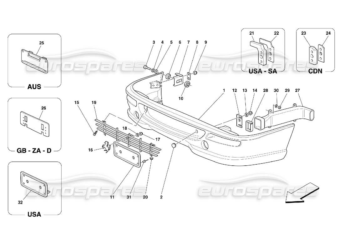 part diagram containing part number 65127500