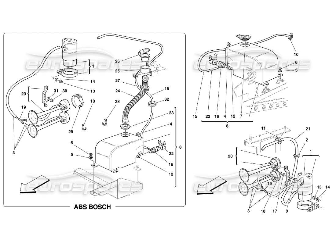 part diagram containing part number 65358700