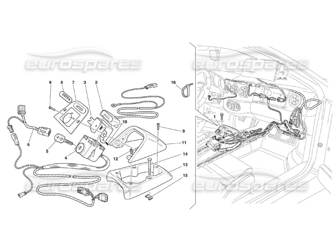 a part diagram from the ferrari 360 parts catalogue