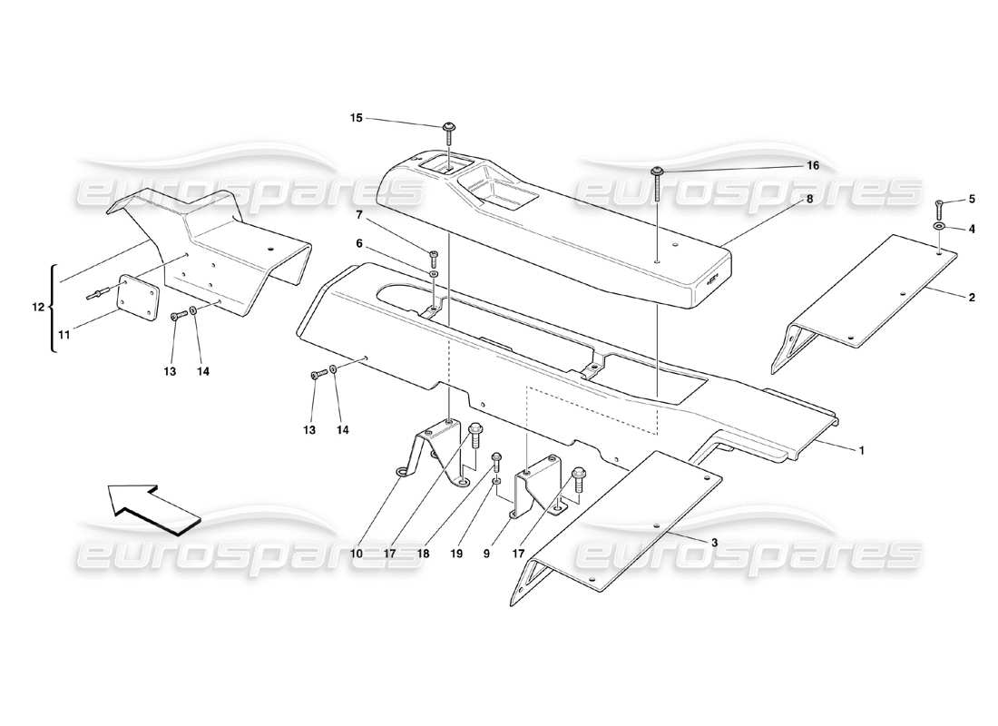 a part diagram from the ferrari 360 challenge (2000) parts catalogue