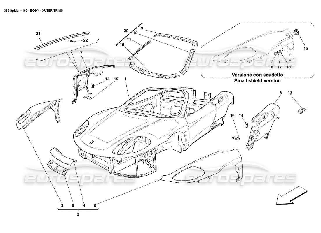 part diagram containing part number 360shell