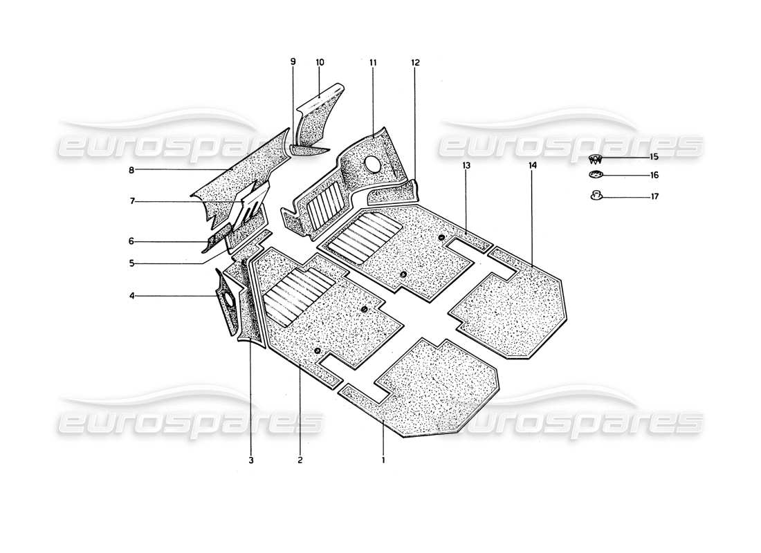 part diagram containing part number fcarpetr246