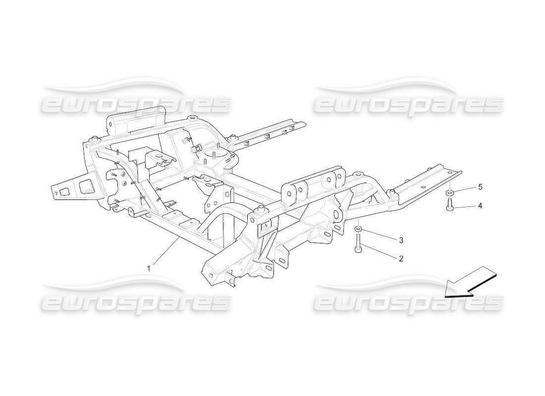 maserati qtp. (2010) 4.2 auto front underchassis part diagram