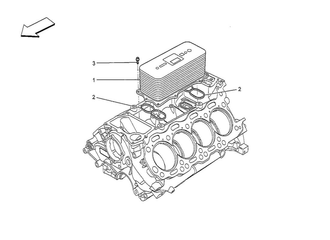 maserati qtp. v8 3.8 530bhp 2014 heat exchanger part diagram