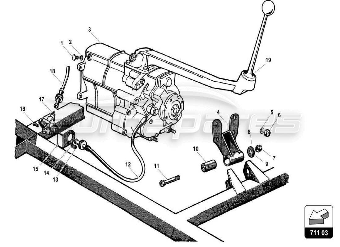 lamborghini 350 gt manual transmission controls part diagram