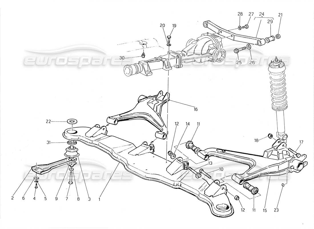 maserati 228 rear suspension part diagram