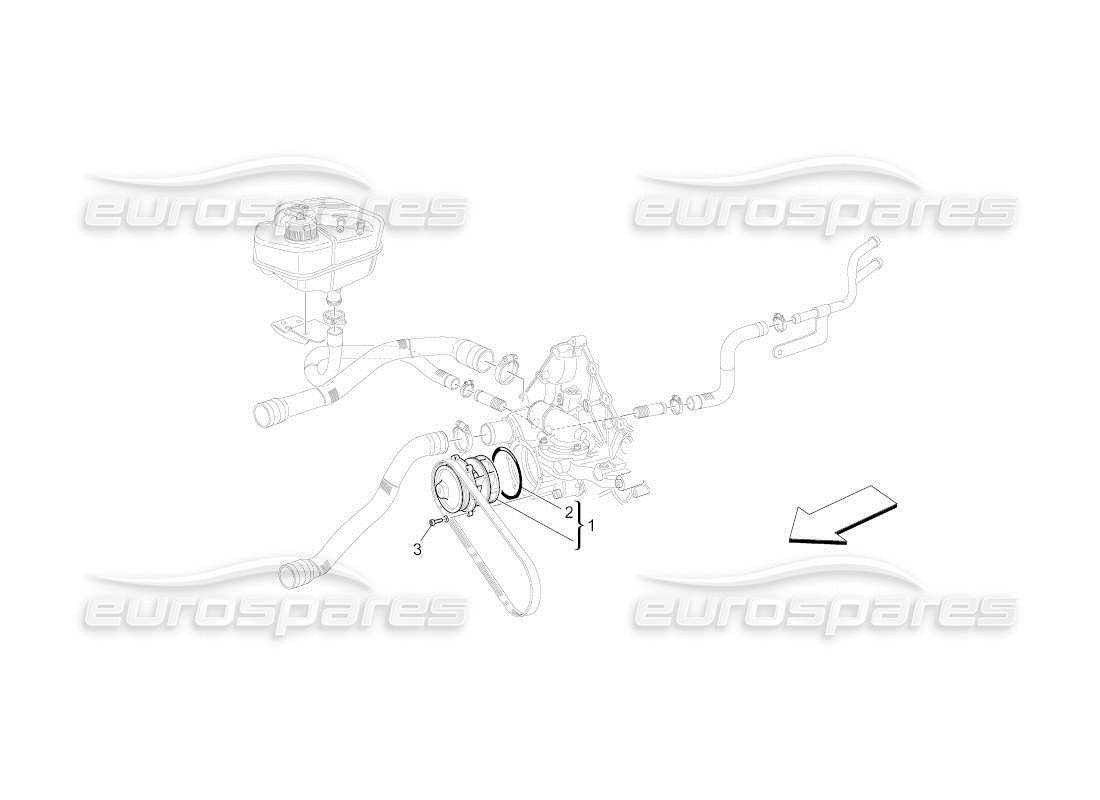 maserati qtp. (2011) 4.2 auto cooling system: water pump part diagram