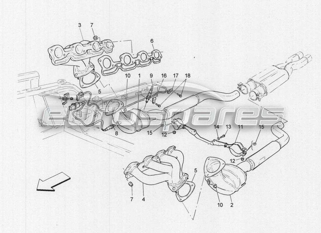 maserati grancabrio mc centenario precatalysts and catalysts part diagram