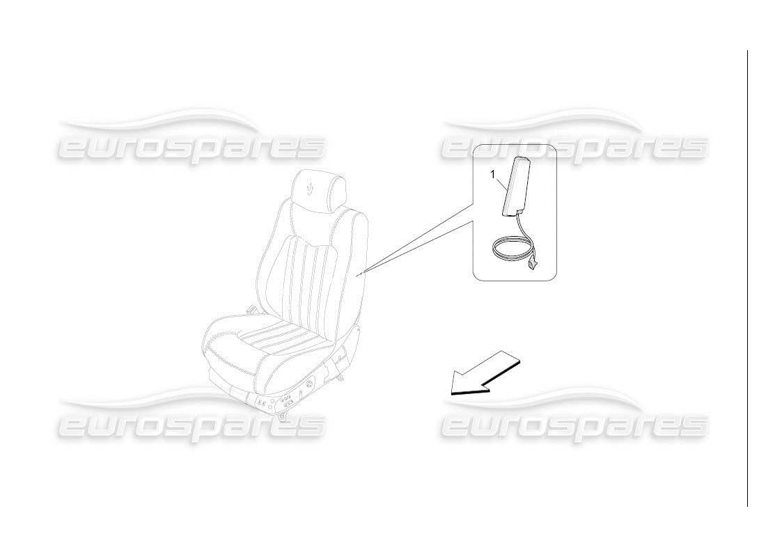 maserati qtp. (2007) 4.2 auto front side bag system part diagram