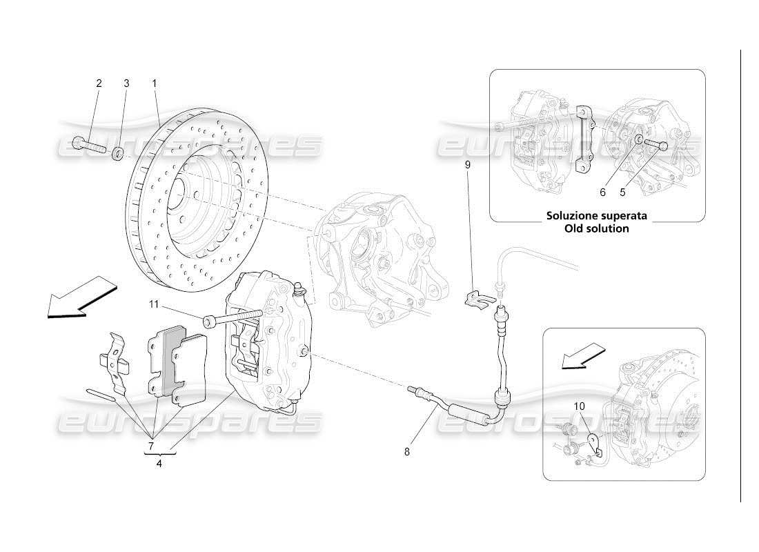 maserati qtp. (2007) 4.2 auto braking devices on rear wheels part diagram