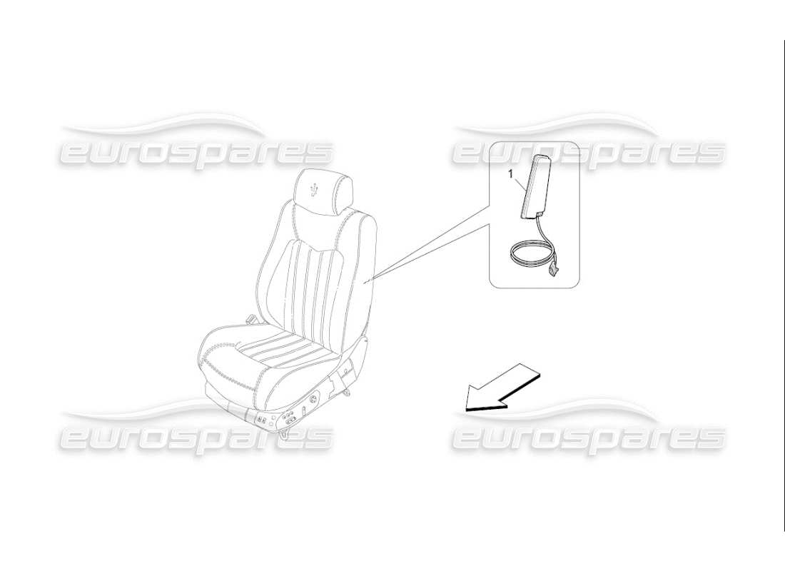 maserati qtp. (2007) 4.2 f1 front side bag system part diagram