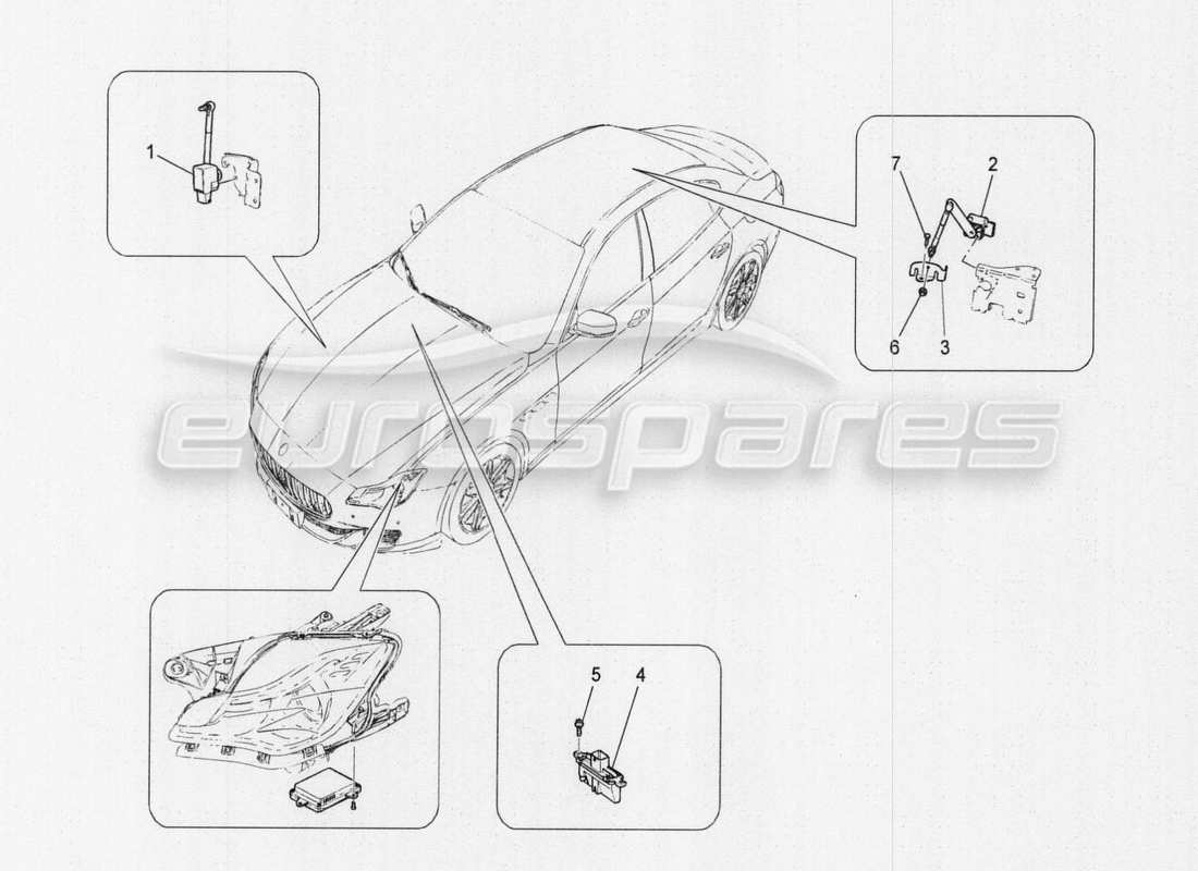 maserati qtp. v8 3.8 530bhp auto 2015 a c unit: engine compartment devices part diagram