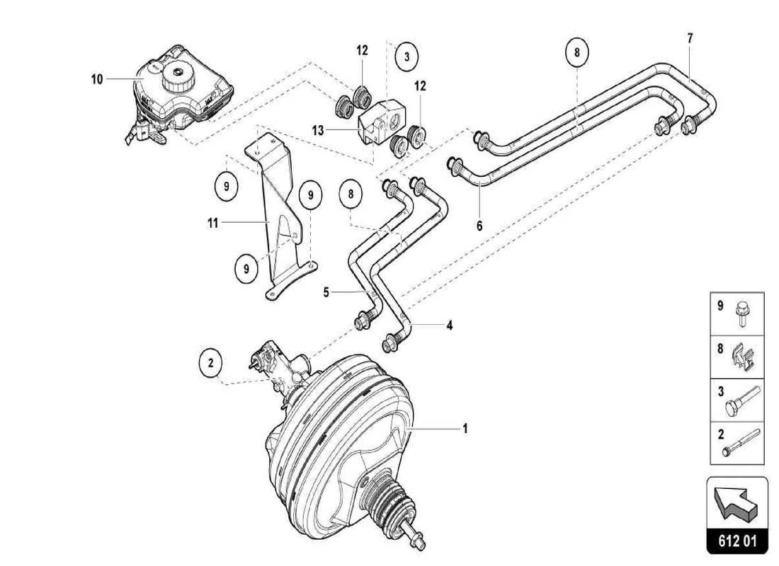 lamborghini centenario spider brake servo part diagram