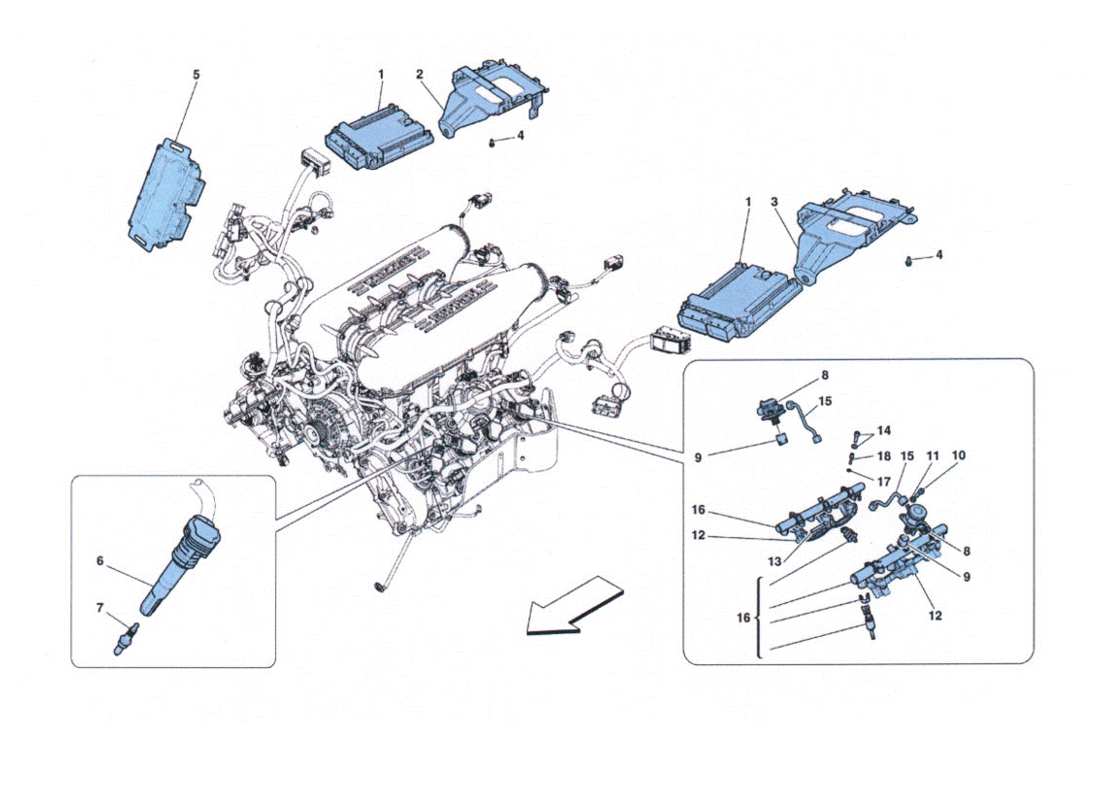 ferrari 458 challenge impianto iniezione - accensione part diagram