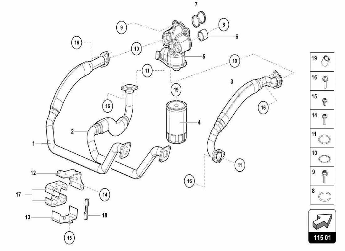 lamborghini centenario spider oil filter part diagram