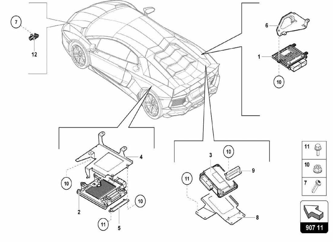 lamborghini centenario spider electronic control units part diagram