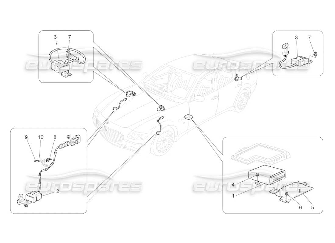 maserati qtp. (2009) 4.2 auto electronic control (suspension) part diagram