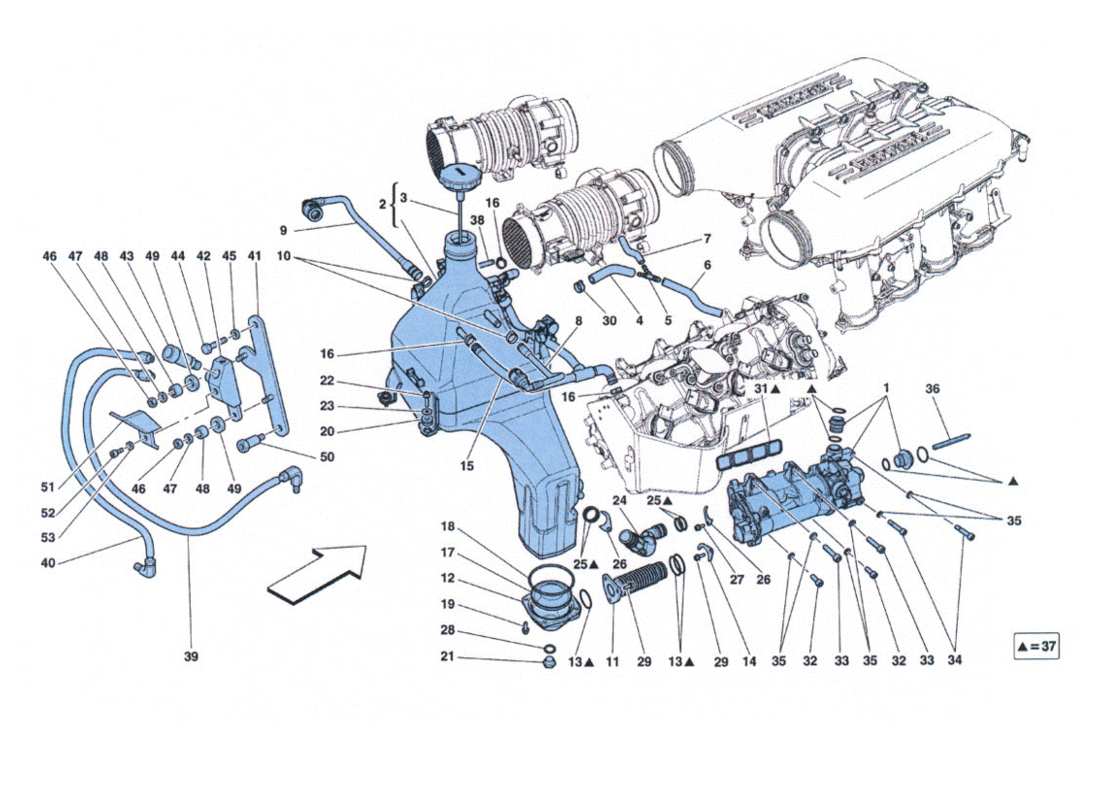 ferrari 458 challenge impianto di lubrificazione - serbatoio, pompa e filtro part diagram