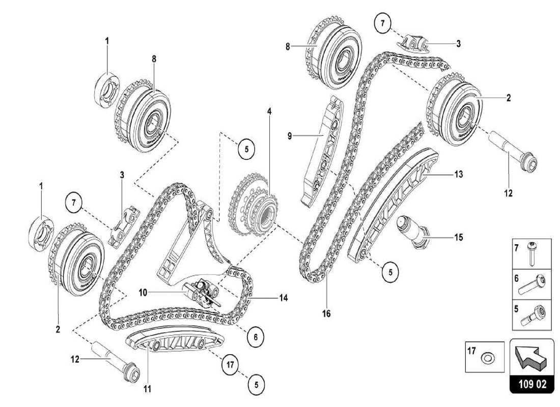 lamborghini centenario spider timing chain part diagram