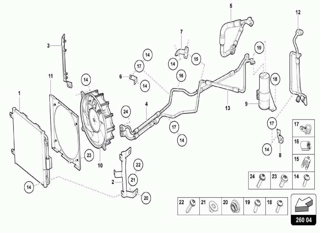 lamborghini centenario spider air conditioning system part diagram