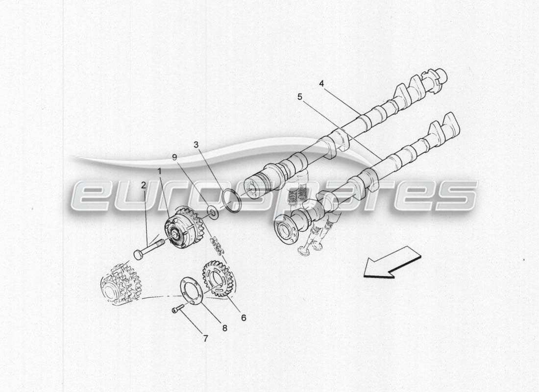 maserati grancabrio mc centenario lh cylinder head camshafts part diagram