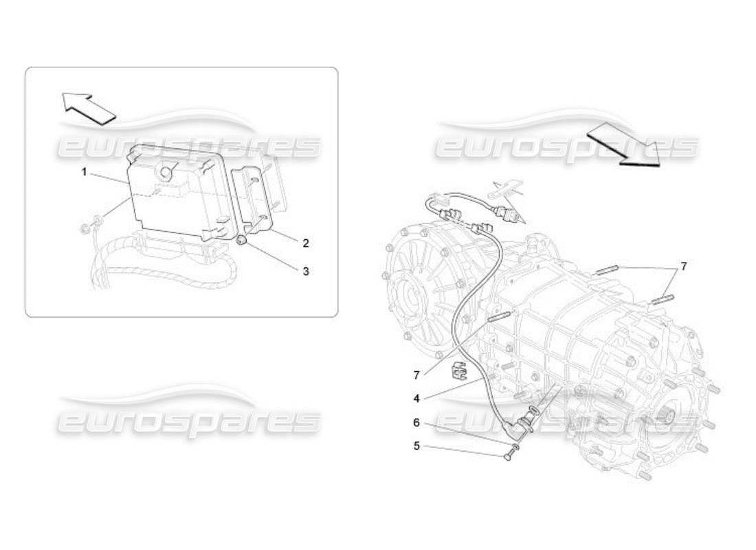 maserati qtp. (2005) 4.2 electronic control (gearbox) parts diagram