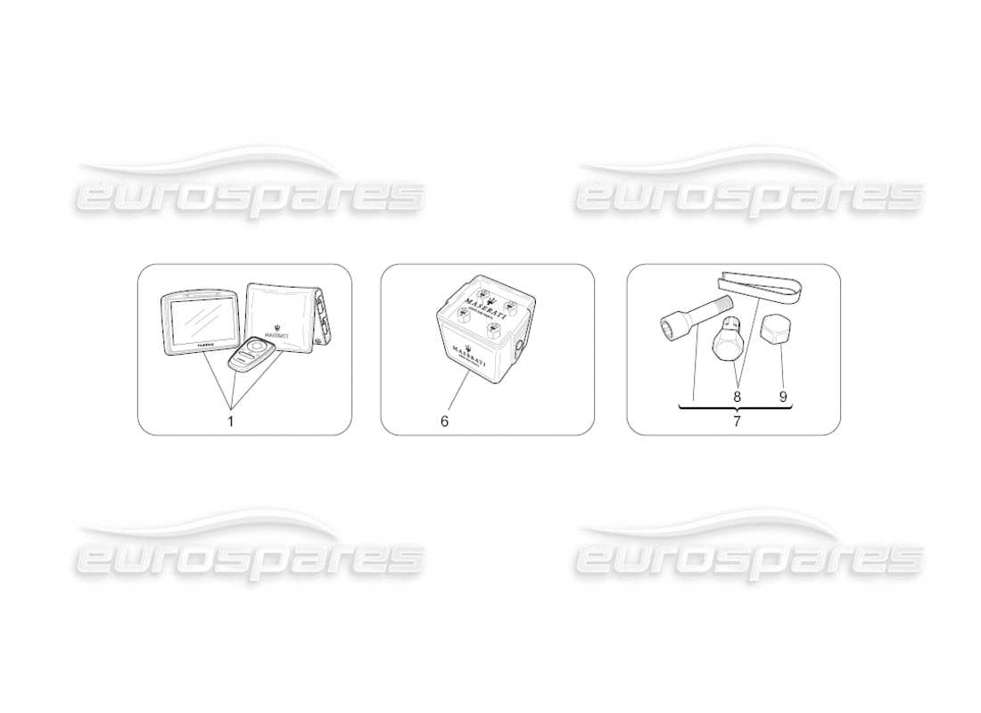 maserati grancabrio (2011) 4.7 after market accessories part diagram