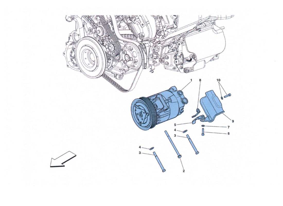 ferrari 458 challenge pompa aria condizionata part diagram