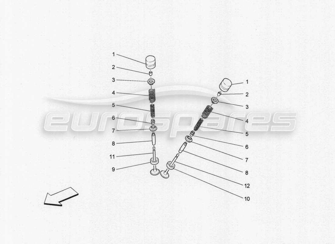 maserati granturismo special edition valves part diagram