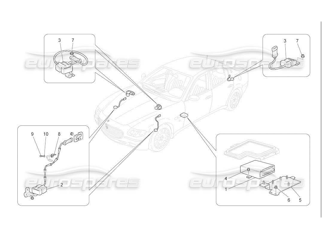 maserati qtp. (2007) 4.2 auto electronic control (suspension) part diagram