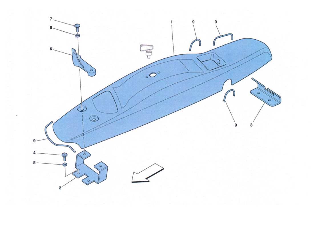 ferrari 458 challenge tunnel - ossatura e accessori part diagram