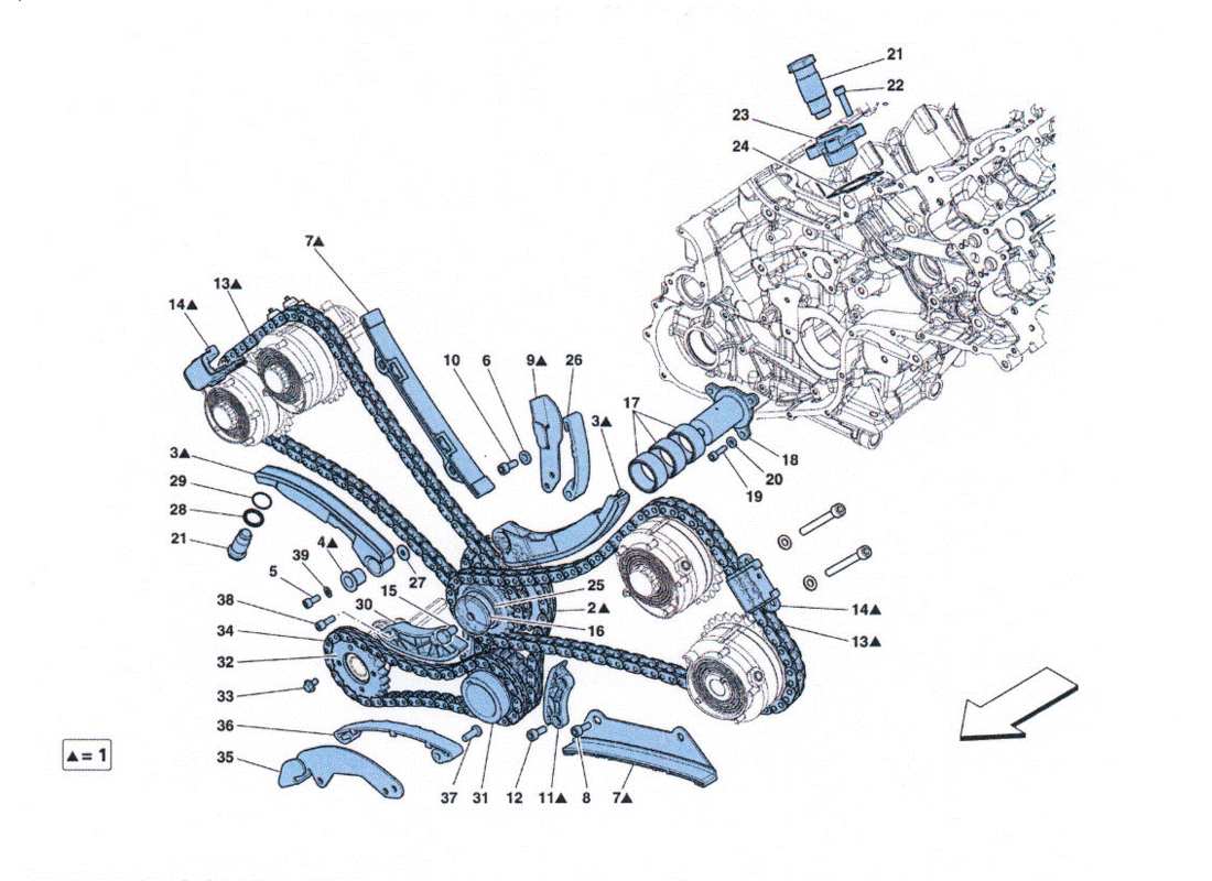 ferrari 458 challenge distribuzione - comandi part diagram