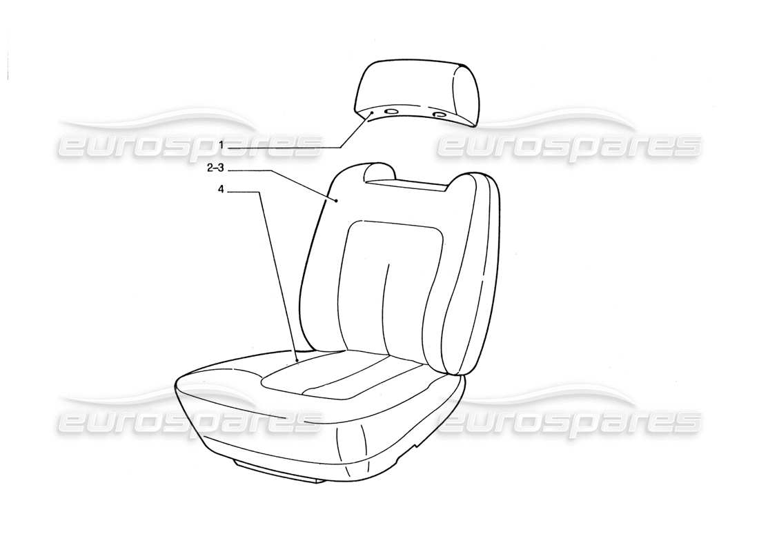 ferrari 412 (coachwork) seats (variations) part diagram