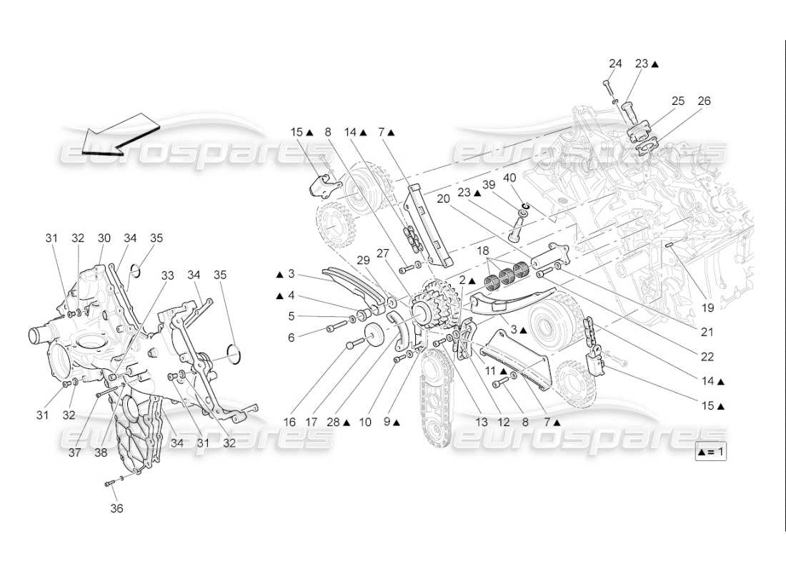 maserati qtp. (2009) 4.2 auto timing part diagram