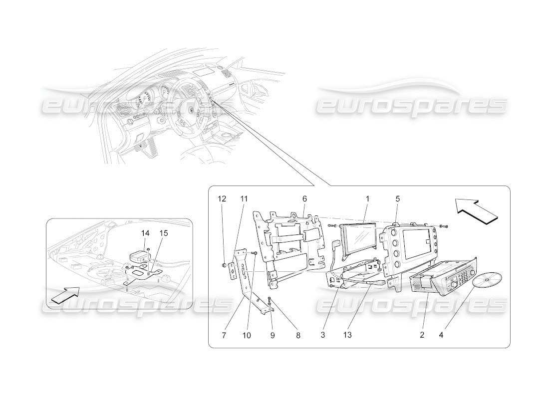 maserati qtp. (2011) 4.7 auto it system part diagram