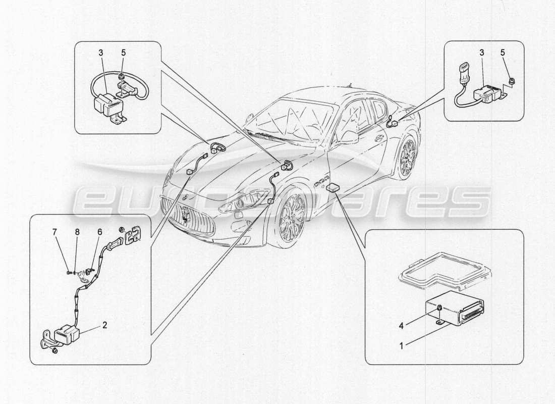 maserati granturismo special edition electronic control (suspension) part diagram