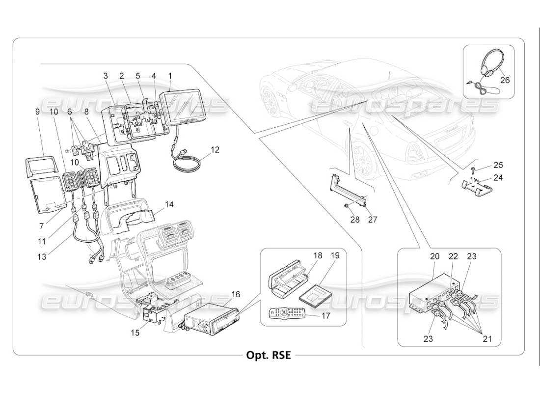 maserati qtp. (2009) 4.2 auto it system part diagram