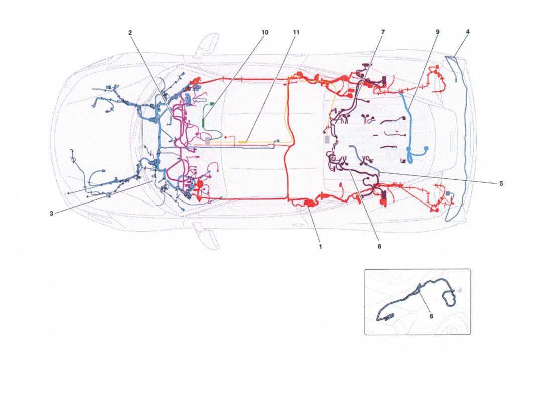 ferrari 458 challenge cablaggi principali part diagram