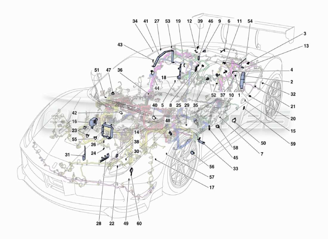 ferrari 488 challenge wiring part diagram