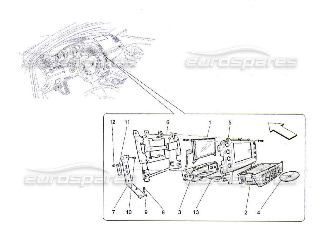 maserati qtp. (2010) 4.2 it system part diagram