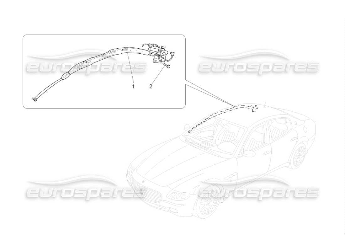 maserati qtp. (2009) 4.2 auto window bag system part diagram