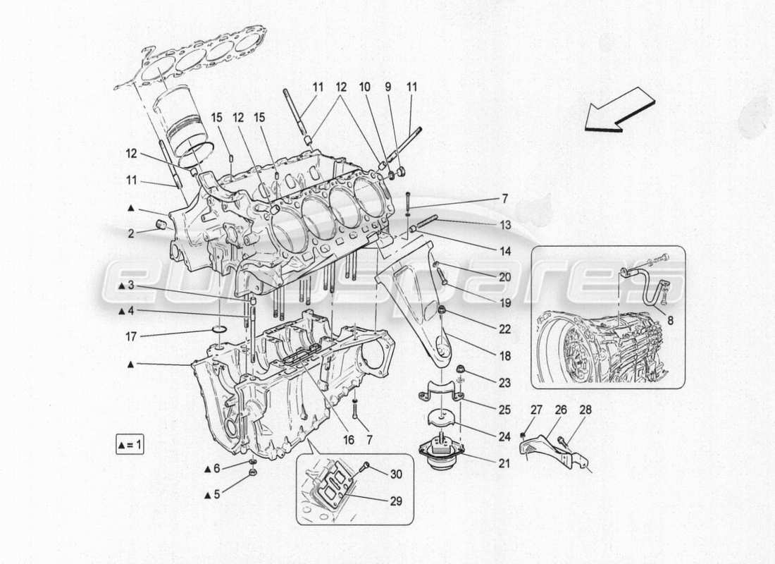 maserati granturismo special edition crankcase part diagram