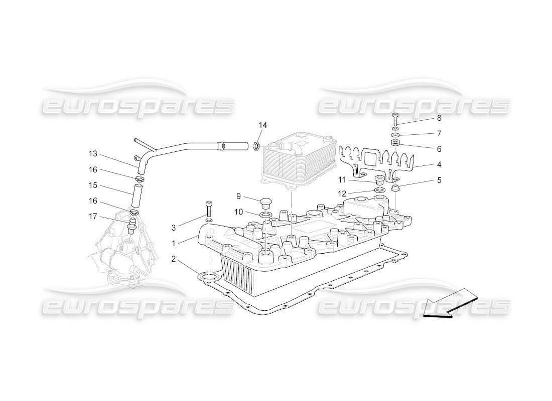 maserati qtp. (2011) 4.7 auto heat exchanger part diagram