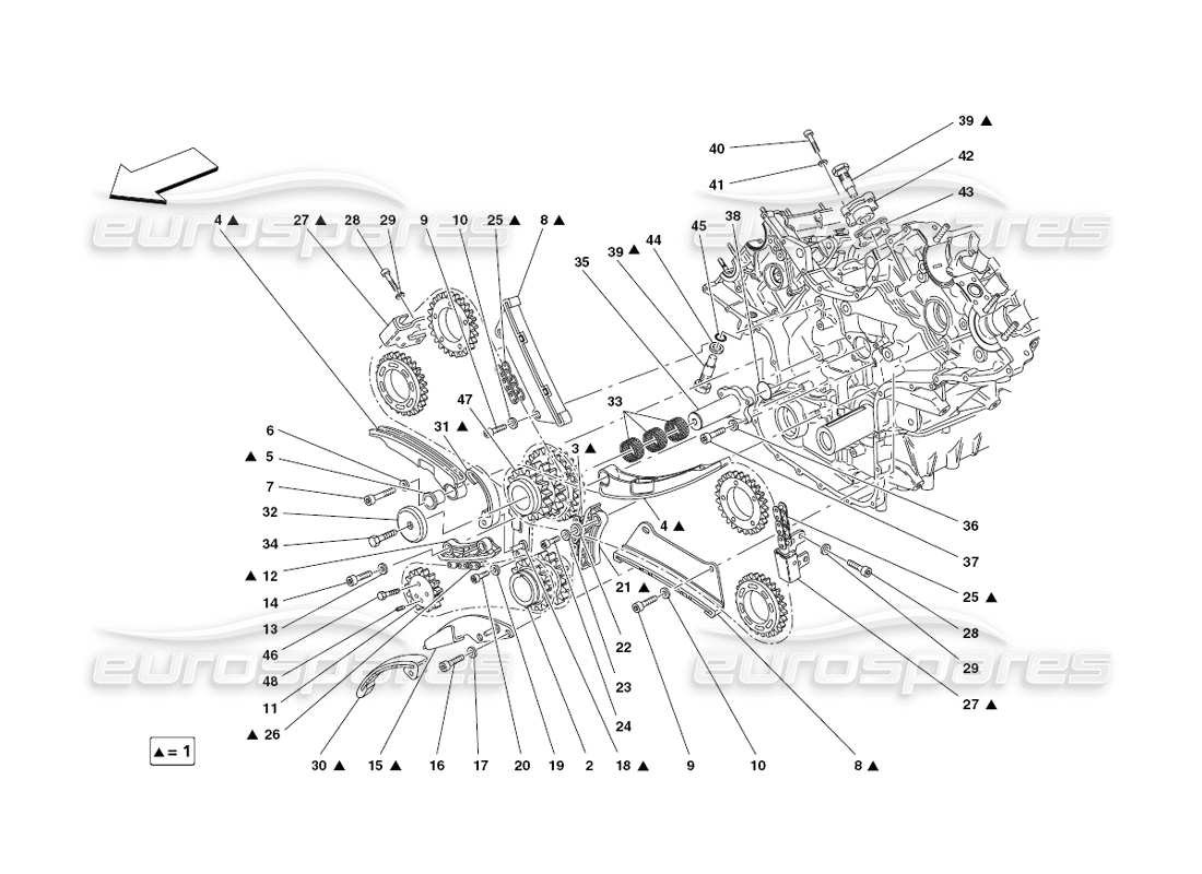 ferrari 430 challenge (2006) timing - controls part diagram