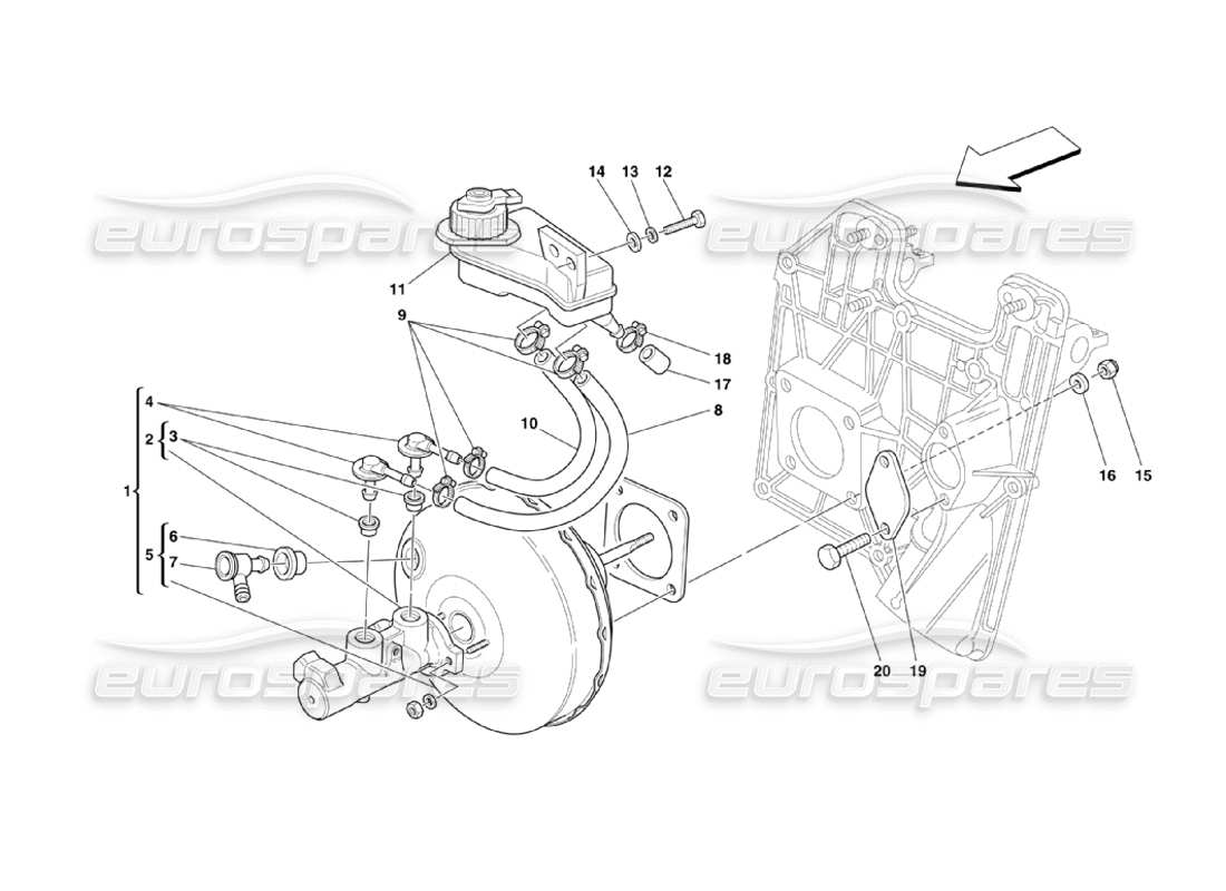 ferrari 360 challenge stradale brakes hydraulic control part diagram