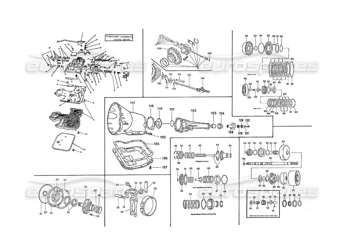 maserati qtp.v8 4.9 (s3) 1979 automatic transmission part diagram