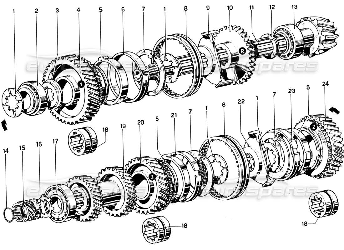 ferrari 330 gtc coupe countershaft part diagram