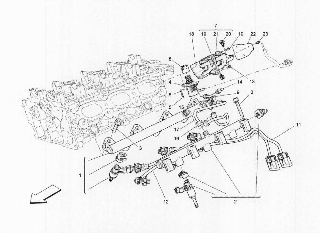 maserati qtp. v6 3.0 bt 410bhp 2wd 2017 fuel pumps and connection lines part diagram